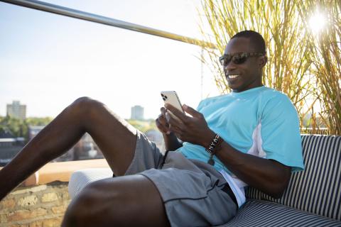 Man using phone